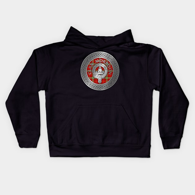 Clan Morrison Crest & Tartan Knot Kids Hoodie by Taylor'd Designs